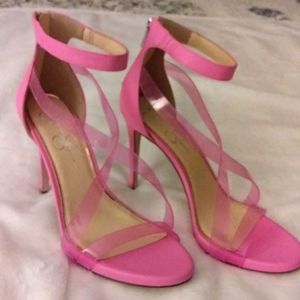 Plus size 11 shoes, by Jessica Simpson, Pink in color.